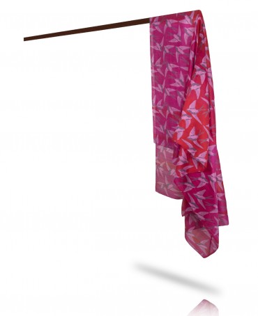 Палантин Женский SN40-OISEAUX/FUCHSIA